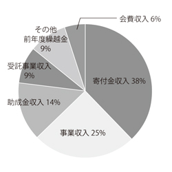 2009年度収入内訳円グラフ