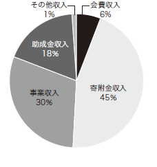 2010年度収入内訳円グラフ